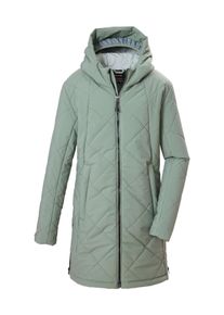Steppmantel KILLTEC "KOW 152 GRLS QLTD PRK", M&auml;dchen, Gr. 176, gr&uuml;n (graugr&uuml;n), Obermaterial: 100% Polyester.Futter: 100% Polyester.F&uuml;llung 1: 100% Polyester/ F&uuml;llung 2:, M&auml;ntel Steppmantel, Winddichter, wasserabweisender M&auml;dchenmantel mit Teflon EcoElite&trade;