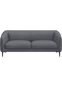 2,5-Sitzer FLEXLUX "Belle Designsofa, Couch, bequem durch Kaltschaum im Sitz", blau (navy blau), B:188cm H:74cm T:89cm, 62% Polyester/17%Cotton/14%Viscose/7%linen, Sofas, 2 5-Sitzer, Skandinavisches Design, In hochwertiger Verarbeitung