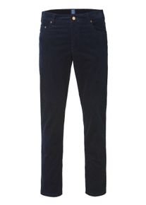 Chinohose MEYER "M5 Six 2-6599", Herren, Gr. W40/L32, L&auml;nge 32, blau (dunkelblau), Obermaterial: 98% Baumwolle CO. 2% Elasthan EL., uni, regular fit, Hosen Chinohose, aus softem Cord M5 Serie