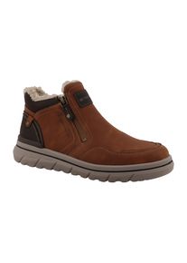 Winterboots Tom Tailor, Herren, Gr. 42, braun (cognacfarben), Lederimitat, Textil, Schuhe Winterboots, Rei&szlig;verschlussboots mit Kontrastbes&auml;tzen und Kontrastn&auml;hten