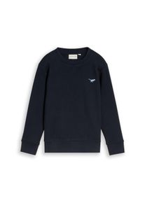 Sweatshirt Tom Tailor, Jungen, Gr. 92/98, blau (sky captain blau), Sweatware, Obermaterial: 70% Baumwolle, 30% Polyester, regular fit taillenbedeckt, Rundhals, Rippb&uuml;ndchen, Sweatshirts Sweatshirt, mit Logo Stickerei