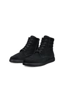Schn&uuml;rstiefelette Ecco "Ecco BELLA 2", Damen, Gr. 43, schwarz, Nubukleder, Schuhe Schn&uuml;rstiefelette, Schn&uuml;rboots, Casual-Stiefelette mit gesteppter Schaftpolsterung