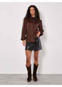 Hemdbluse Apricot "Apricot Micro Animal Self Stripe Hemd", Damen, Gr. XL (42), rot (rust), Obermaterial: 100% Polyester PES., Blusen Hemdbluse
