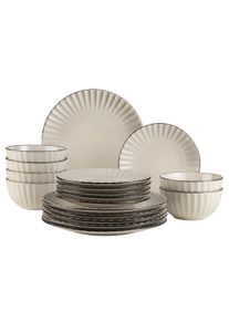 M&auml;ser Kombiservice M&Auml;SER "Osita", beige (creme), 18, Geschirr-Sets, Kombiservice