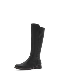 Stiefel Gabor, Damen, Gr. 40, Normalschaft, schwarz, Kalbsleder, unifarben, Schuhe Stiefel, Blockabsatz, Langschaftstiefel mit Wechselfu&szlig;bett
