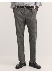 Bundfaltenhose Bugatti "Stretch", Herren, Gr. 38, L&auml;nge 32, grau (80, braun), 50% Baumwolle, 32% Polyester, 15% Viskose, 3% Elasthan, kariert, relaxed fit, Hosen Bundfaltenhose, Elio Relaxed Fit Karomuster