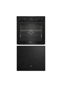 Beko Elektro-Herd-Set "BBUMA1132B", Energieeffizienz: A+, schwarz, Herdsets, Knusprige Ergebnisse mit wenig Fett mit der AirFry-Funktion, Elektro-Herd-Set