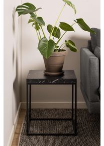 Couchtisch ACTONA GROUP "Barossa Wohnzimmertisch, Beistelltisch, Quadratisch, Sofatisch", schwarz, B:40cm H:45cm T:40cm, Tische, Couchtisch, Steinoptik, schwarze Stahlbeine, in weiteren Variationen, B: 40 cm