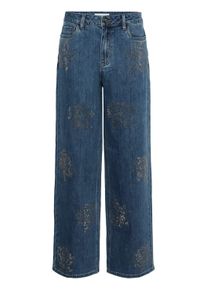 Regular-fit-Jeans KAFFE "Damen Jeans KAcastelia", Damen, Gr. 46, N-Gr, blau (medium washed blau), Obermaterial: 96% Baumwolle CO. 3% Polyester PES. 1% Elasthan EL., Jeans Regular-fit-Jeans