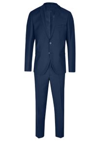 Anzug SteffenKlein "SteffenKlein Anzug", Herren, Gr. 56, N-Gr, blau, Obermaterial: 65% Polyester PES. 35% Viskose CV. Futter: 100% Polyester PES. 100% Polyester PES., uni, slim fit, Anz&uuml;ge Anzug, Slim Fit, Topseller