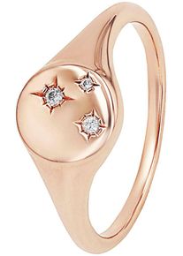 Fingerring s.Oliver "Stern" Gr. 52, gold (ros&eacute;goldfarben, wei&szlig;), Fingerringe, Damen, 52, Silber 925 (Sterlingsilber), Fingerring, mit Zirkonia (synth.)