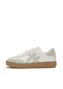 Plateausneaker fitflop "THE DASH T-TOE", Damen, Gr. 37, wei&szlig; (urban wei&szlig; mix), Leder, Lederimitat, Veloursleder, Schuhe Plateausneaker, Freizeitschuh, Halbschuh, Schn&uuml;rer, Retro Sneaker im Material-Mix