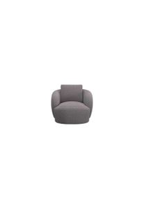 Sessel FLEXLUX "Torino, rund, drehbar, Einzelsofa, Polstersessel", braun (latte), B:90cm H:85cm T:92cm, 100% Polyester, Sessel, Sessel, Modernes, organisches Sessel-Design, Kaltschaum, Wellenunterfederung