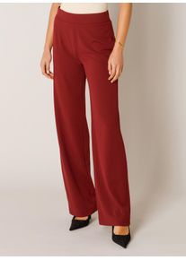 Treggings Base Level "Yarah", Damen, Gr. 46, L&auml;nge 30, wine rot, Web, Obermaterial: 97% Polyester, 3% Elasthan, unifarben, loose fit lang, Hosen Treggings, mit elastischem Bund