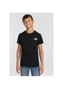 The North Face, Unisex, T-Shirt &raquo;TEEN SIMPLE DOME REGULAR SS TEE&laquo; f&uuml;r Teens, Kurzarm, mit Rundhalsausschnitt, aus Baumwollmischung, TNF Black, M (140)