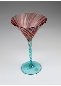 Cocktailglas AM Design "Handgefertigt", rosa (pink, blau), B:12cm H:21cm, Glas, Trinkgef&auml;&szlig;e, Cocktailglas, 2er Set