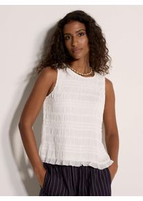Chiffonbluse Apricot "Gekr&auml;uselte Chiffonbluse", Damen, Gr. XL (42), beige (creme), gewebt, Obermaterial: 100% Polyester PES., Blusen Chiffonbluse, mit R&uuml;schen