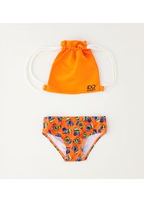 Badehose IDO "BABY BOY ACCESSORIES", Jungen, Gr. 6A, EURO-Gr&ouml;&szlig;en, orange (orange, multicolour print), Polyester, Badehosen Badehose