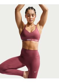 Sport-BH Nike "W NK DF INDY LGT SPT BRA", Damen, Gr. XS, N-Gr, pink smoke, Obermaterial: 79% Polyester, 21% Elasthan, BHs Sport-BH, ohne B&uuml;gel, mit Markenlabel, atmungsaktiv, schnell trocknend