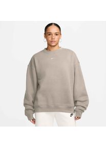 Sweatshirt Nike Sportswear "W NK STDO FLC MW OS CREW", Damen, Gr. L, beige (cream ii, sail), angeraute Sweatware, Obermaterial: 80% Baumwolle, 20% Polyester, unifarben, Basic normal, Rundhals, angesetztes B&uuml;ndchen, Sweatshirts Sweatshirt, mit Kapuze, aus angerauter Sweatware