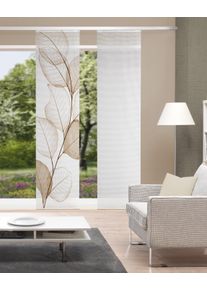 Schiebegardine Vision S "YULE", natur, B:60cm H:260cm, Polyester, Polyester, Gardinen, Schiebegardine, digital bedruckt