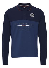 Langarmshirt FQ1924 "Langarmshirt FQReidar", Herren, Gr. M, blau (estate blau), Obermaterial: 87% Baumwolle CO. 8% Viskose CV. 5% Elasthan EL., Shirts Langarmshirt