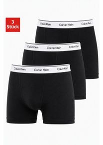 Boxershorts "CK RELAXED FIT TRUNK 3PK", Herren, Gr. XL (54), 3 Stk., schwarz, schwarz, schwarz, Jersey, Obermaterial: 95% Baumwolle, 5% Elasthan, CALVIN KLEIN UNDERWEAR, unifarben, relaxed fit, Unterhosen Boxershorts, aus Stretch-Baumwolle