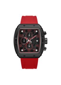 Chronograph Police "Coswig", rot, Armbanduhren, Herren, Chronograph, Quarzuhr, Armbanduhr, Herrenuhr, Silikonarmband, analog, Tag