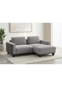 Sit & More Ecksofa SIT & MORE "Concept", grau, B:226cm H:84cm T:167cm, 100% Polyester, Sofas, Ecksofa, Modernes Sofa in drei Fu&szlig;farben zur Auswahl