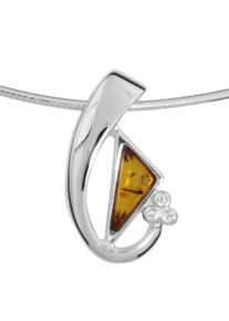 Halsreif OSTSEE-SCHMUCK "OSTSEE-SCHMUCK Halsreif mit Anh&auml;nger Gleiter-Dagny" Gr. 45, silber (wei&szlig;, neutral), Halsketten, Damen, 45cm, Silber 925 (Sterlingsilber), L: 42, Halsreif