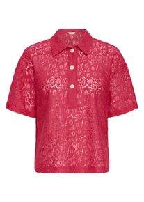 Blusentop B.Young "Damen Poloshirt BXSOLACY", Damen, Gr. S, rot (love potion), Obermaterial: 65% Polyamid PA. 35% Baumwolle CO., Blusen Blusentop