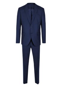 Anzug SteffenKlein "SteffenKlein Anzug REGULAR FIT", Herren, Gr. 56, N-Gr, blau, Obermaterial: 63% Polyester PES. 35% Viskose CV. 2% Elasthan EL. Futter: 100% Polyester PES. 100% Polyester PES., uni, regular fit, Anz&uuml;ge Anzug, mit Zwei-Knopf-Verschluss