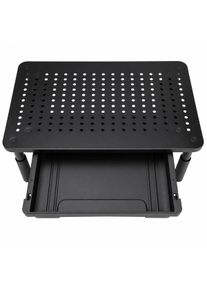 Support &eacute;cran Divit RS8 rehausseur d'&eacute;cran rehausseur de moniteur support de bureau noir