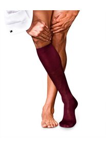 Kniestr&uuml;mpfe Falke "No. 9 Pure Fil d'&Eacute;cosse", Herren, Gr. 45-46, rot (barolo (8596)), Obermaterial: 93% Baumwolle CO. 7% Polyamid PA., glatt, Socken Kniestr&uuml;mpfe