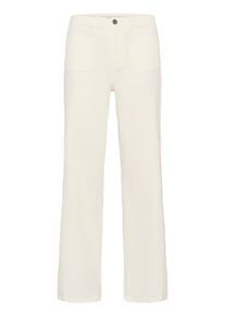 Regular-fit-Jeans Kaffe "Damen Jeans KAbrook", Damen, Gr. 29, L&auml;nge 34, wei&szlig; (chalk), Obermaterial: 98% Baumwolle CO. 2% Elasthan EL., Jeans Regular-fit-Jeans