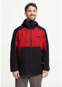 Funktionsjacke Jack Wolfskin "WILDBOUND 2L JKT M", Herren, Gr. L (52), rot (siren rot), Web, Obermaterial: 100% Polyester. Futter: 100% Polyester, normal, Jacken Funktionsjacke, wasserdicht, windabweisend, atmungsaktiv