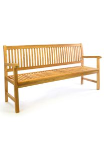 Gartenstuhl Vcm "4er Sitzbank Gartenbank Landhausstil Teak Holz", braun, B:60cm T:180cm, Obermaterial: 100% Holz Wood., St&uuml;hle, Gartenstuhl