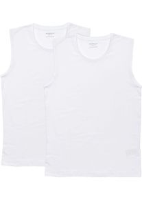 Tanktop MARVELIS, Herren, Gr. L, wei&szlig;, Jersey, Obermaterial: 94% Baumwolle, 6% Elasthan, unifarben, k&ouml;rpernah, Rundhals, Tops Tanktop