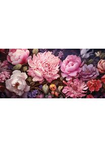 Leinwandbild B&Ouml;NNINGHOFF "Wandbild BL&Uuml;TEN 33x70 cm &ndash; Leinwandbild Keilrahmen Deko modern", rosa (farbe bild(er): rosa, lila, gr&uuml;n, pink), B:70cm H:33cm T:1,8cm, Canvas, MDF, Bilder, Leinwandbild, auf Keilrahmen gespannt