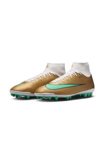Fu&szlig;ballschuh Nike "Mercurial Superfly 11 Academy "Kylian Mbapp&eacute;", Herren, Gr. 47, gold (metallic gold, clear jade), Synthetik, Textil, Schuhe Fu&szlig;ballschuh, AG Au&szlig;ensohle f&uuml;r Kunstrasen