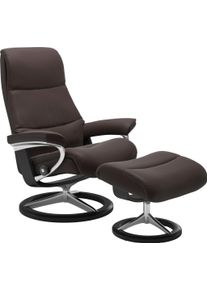 Fu&szlig;hocker stressless "View", braun (chocolate paloma), B:57cm H:43cm T:47cm, Leder BATICK: BATICK ist ein leicht korrigiertes, durchgef&auml;rbtes und genarbtes M&ouml;belleder, bei dem die meisten Unebenheiten und Spuren in der Regel entfernt wurden.;Leder PALOMA: PALOMA ist ein durchgef&auml;rbtes Semianilin-M&ouml;belleder mit nat&uuml;rlicher Narbung.;ROHLEDER Stoff Q2 FARON: Ein fester zuverl&auml;ssiger Boucl&eacute; mit einem 