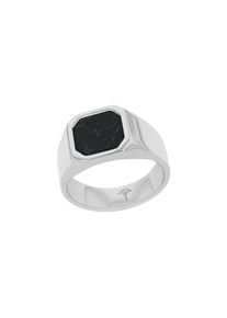 JOOP! Siegelring JOOP "2039800/-01/-02" Gr. 66, schwarz (edelstahlfarben, schwarz), Fingerringe, Herren, 66, Edelstahl, 5,5mm, Siegelring, mit Hypersthen