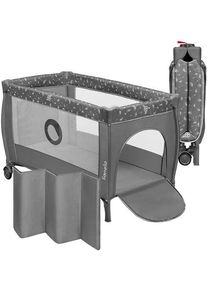 lionelo Stefi Plus 2-in-1 Reisebett | grau | L&ouml;wenzahn