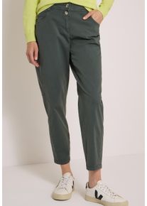 Stoffhose Cecil, Damen, Gr. 32, L&auml;nge 28, faded olive, Web, Obermaterial: 97% Baumwolle, 3% Elasthan. Futter: 100% Baumwolle, unifarben, lang, Hosen Stoffhose