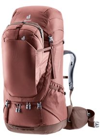 Reiserucksack Deuter "Voyager 60+10 SL", braun (caspia, raisin), Rucks&auml;cke, Damen, B/H/T: 32cm x 80cm x 26cm, Web, Obermaterial: 80% Polyamid, 20% Polyester, unifarben, Reiserucksack, mit 70 Litern Volumen, aus Polyamid und Polyester, B:32cm H:80cm T:26cm