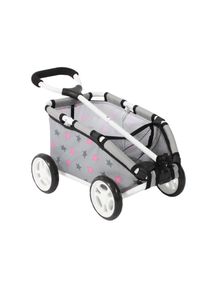 Bayer Chic 2000 Puppen Ziehwagen CHIC2000 "Skipper", sternchen grau, Puppenausstattungen, KinderB:46cm H:29cm T:46cm, Puppen Ziehwagen, B:46cm H:29cm T:46cm