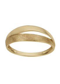 Goldring Firetti "Schmuck Geschenk Gold 333 Ringkopf geteilt, teilweise offen" Gr. 17, gold (gelbgoldfarben), Fingerringe, Damen, 17, Gelbgold 333, 2mm, Goldring