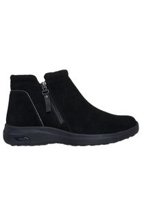 Stiefelette Skechers "ARCH FIT EASE-", Damen, Gr. 41, schwarz (schwarz unifarben), Veloursleder, Schuhe Stiefelette, Boots, High Top-Sneaker mit Rei&szlig;verschluss, mit Memory Foam