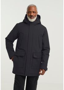 Funktionsparka Jack Wolfskin "CANYON SHIELD PARKA M", Herren, Gr. XL, schwarz, Obermaterial: 100% Polyamid. Futter: 100% Polyester. Wattierung: 100% Polyester, Jacken Funktionsparka, f&uuml;r Winter, atmungsaktiv, winddicht