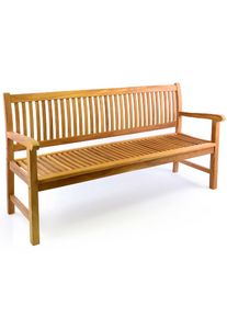 Gartenstuhl Vcm "4er Sitzbank Gartenbank Landhausstil Teak Holz", braun, B:60cm T:180cm, Obermaterial: 100% Holz Wood., St&uuml;hle, Gartenstuhl